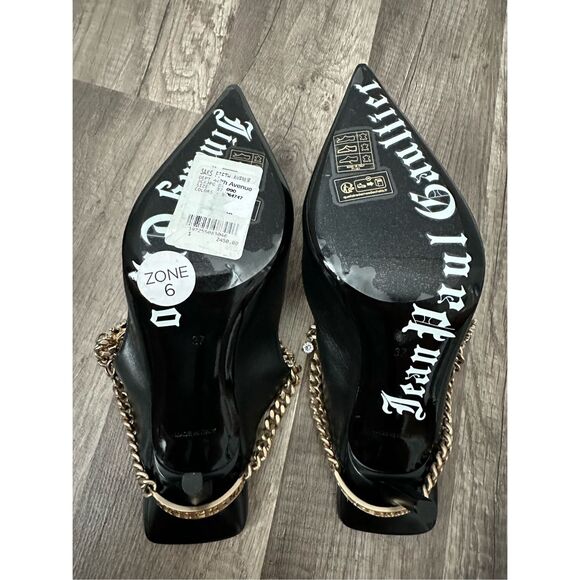 JIMMY CHOO + Jean Paul Gaultier Bing 90 embellished leather mules US 7 $2450 - Picture 15 of 15